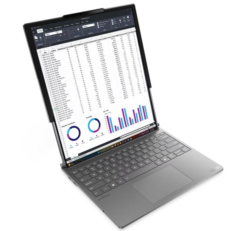 Lenovo ThinkBook Plus G6 Rollable Laptop, Intel Core Ultra 7 258V Processor, 32GB RAM, 1TB SSD, Roll In 14" / Roll Out 16.7" Display, Windows 11 Pro, English & Arabic Backlit Keyboard, 3 Year Warranty | 21TR000BGR