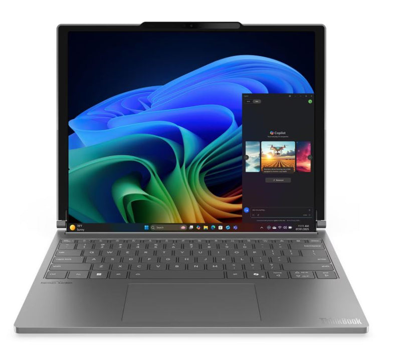 Lenovo ThinkBook Plus G6 Rollable Laptop, Intel Core Ultra 7 258V Processor, 32GB RAM, 1TB SSD, Roll In 14" / Roll Out 16.7" Display, Windows 11 Pro, English & Arabic Backlit Keyboard, 3 Year Warranty | 21TR000BGR